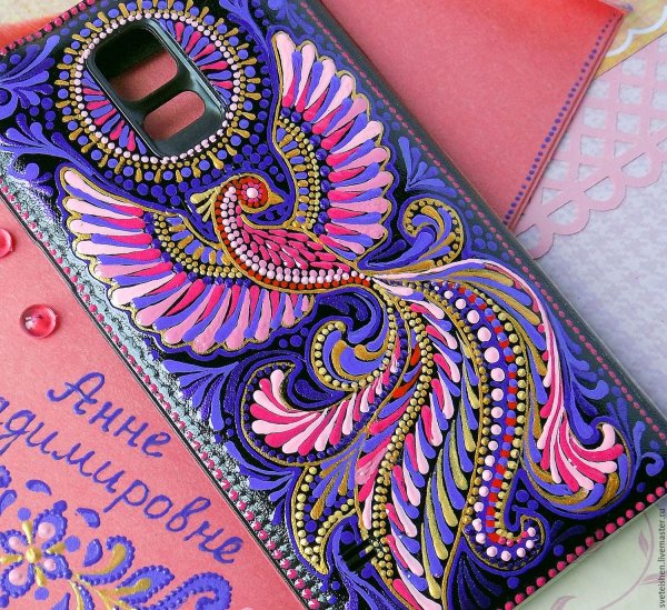 Точечная роспись чехла