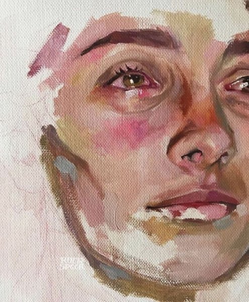 Лицо акрилом