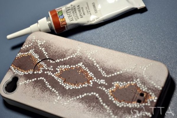 Точечная роспись чехла для телефона