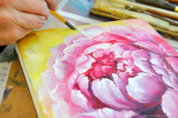 Пионы мастер класс живопись