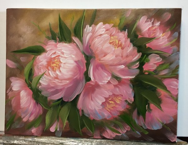 Пионы лессировка