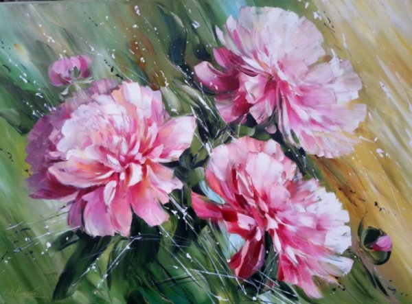 Живопись пионы Скрипченко