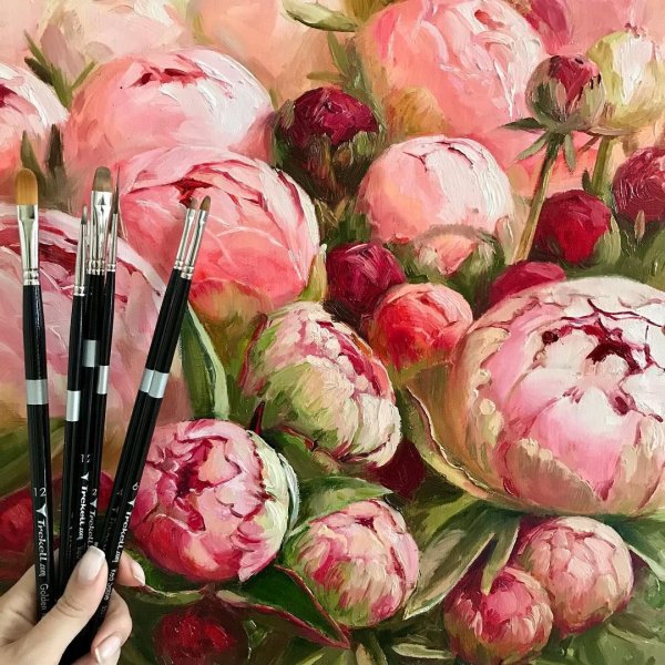 Мария Павлова пионы акварель