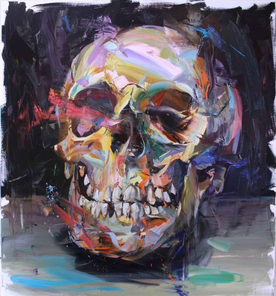 Череп акрилом