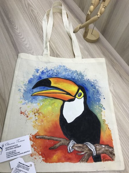 Шоппер роспись акрилом