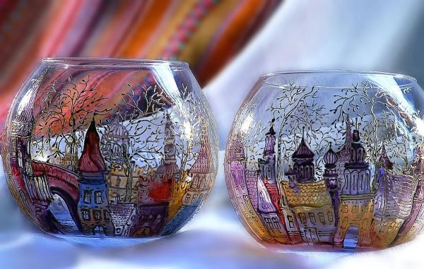 Роспись стекла витражными красками