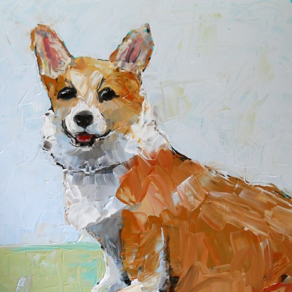 Корги акрилом