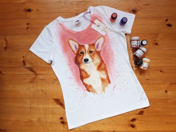 Футболка корги