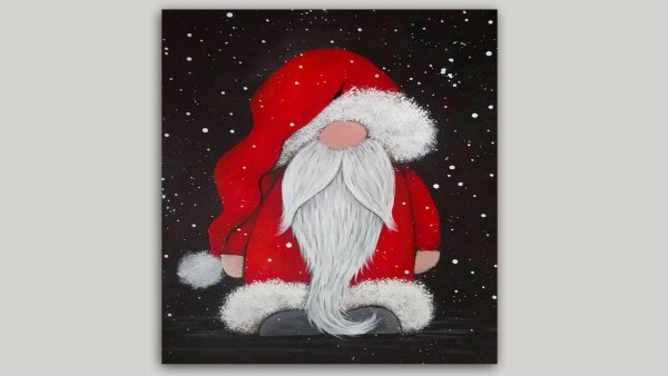 Новогодние рисунки акрилом