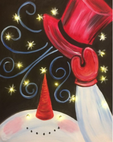 Новый год акрилом