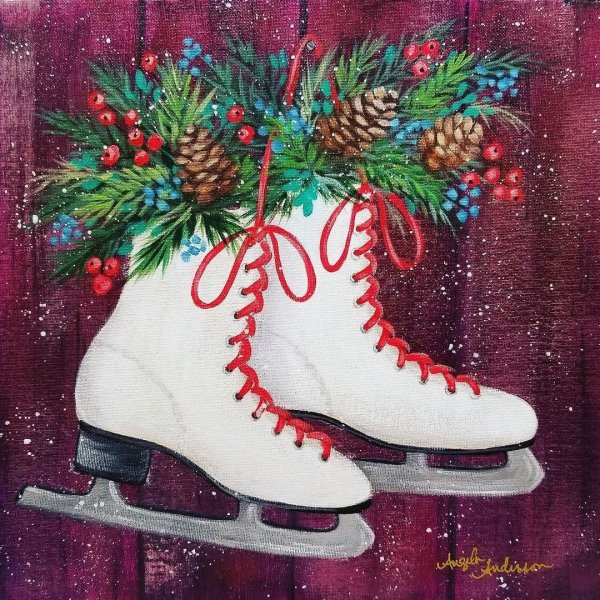 Коньки фигурные живопись