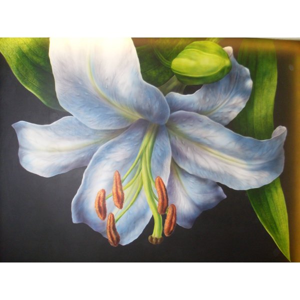 Лилия акриловыми красками