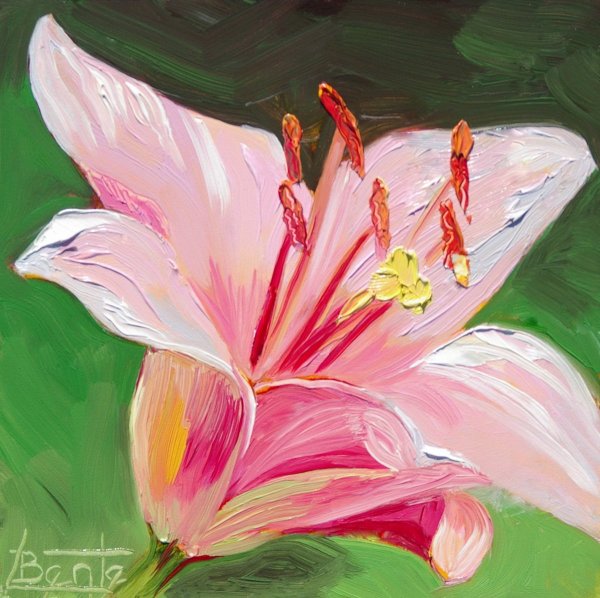 Лилии акрилом