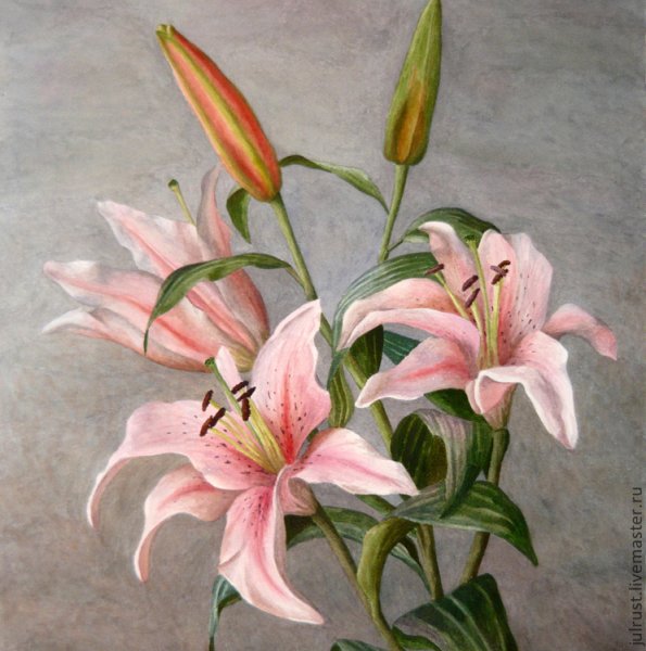 Андрияка лилии акварель