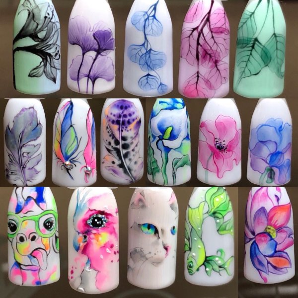 Акварельный маникюр
