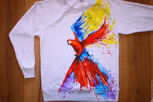 Принт на футболку акриловыми красками