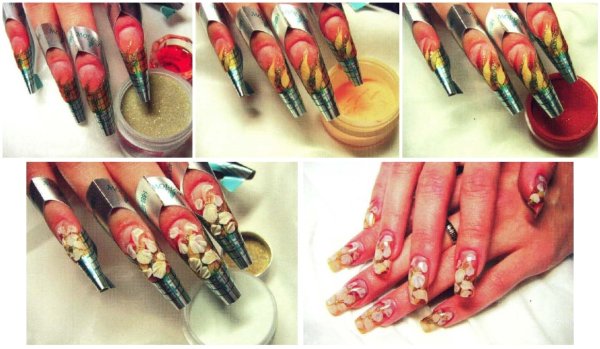 Как красить ногти акрилом