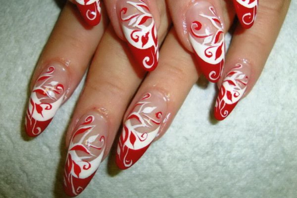 Маникюр роспись иголочкой