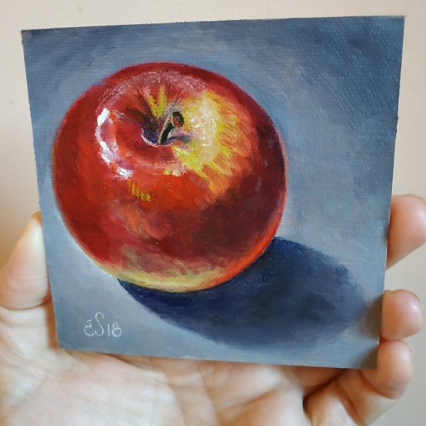 Яблоко акрилом