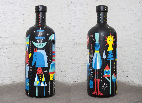 Роспись бутылок витражными красками