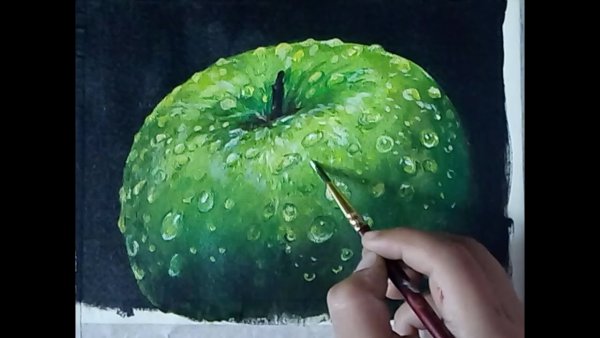 Яблоки картина маслом