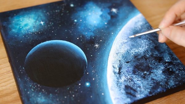 Космос акрилом