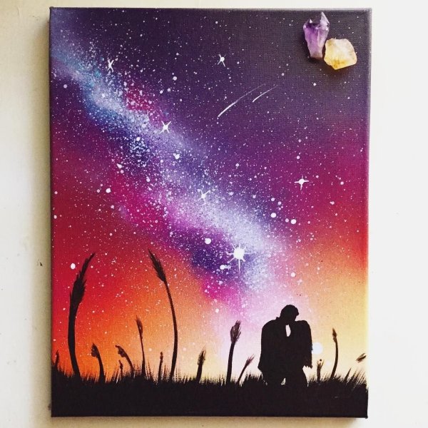 Галактика картина акрилом