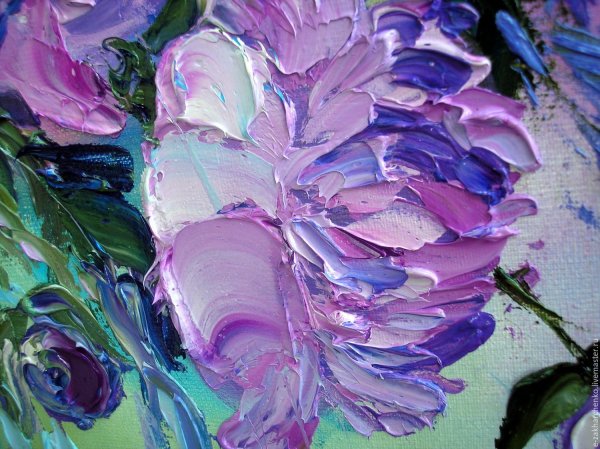 Пастозная живопись акрилом мастихином