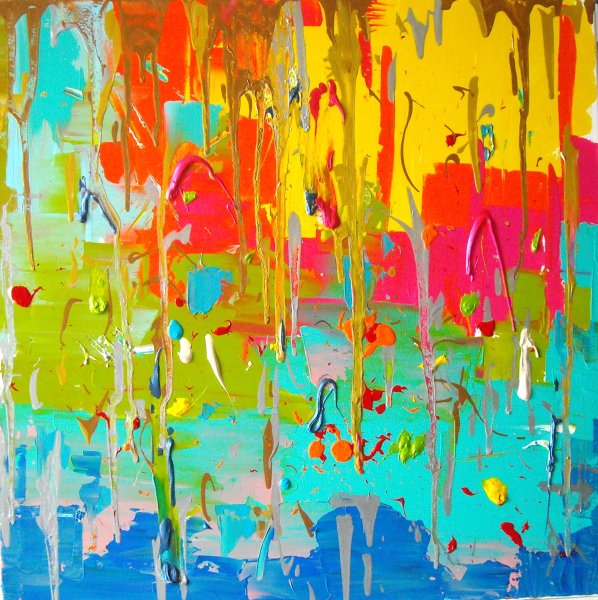 Абстрактная живопись акрилом