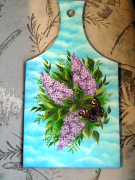 Роспись дощечек акрилом