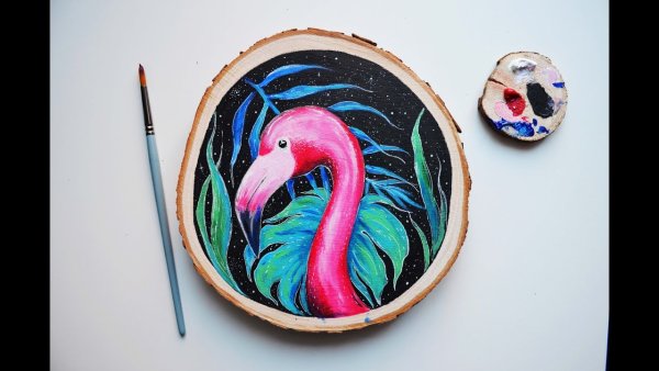 Рисование по дереву акриловыми красками