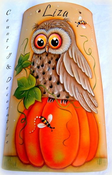 Рисунок Совы для разделочной доски