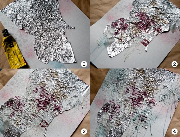 Техника рисования фольгой