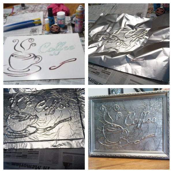 Рисунок на фольге