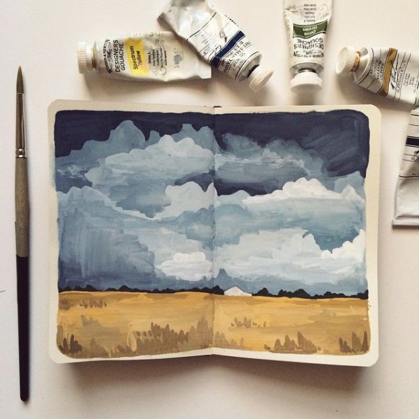 Маленькая картина акрилом