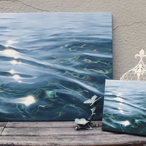 Вода акрилом на холсте