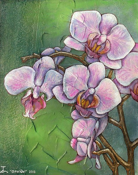 Орхидея акрилом