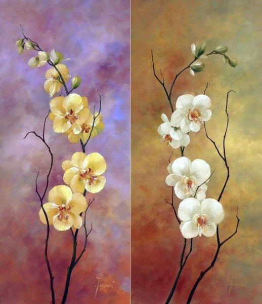 Орхидея акрилом