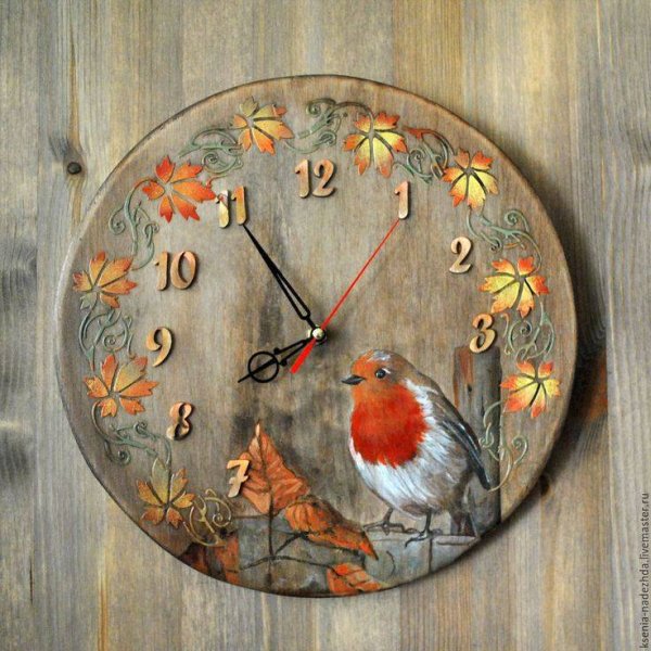 Настенные часы в технике декупаж