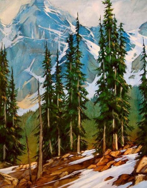 Пейзажи Сибири акварелью