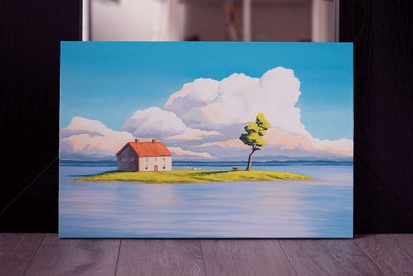 Пейзаж акрилом на холсте