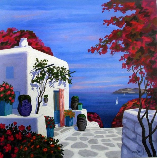 Картины острова Санторини