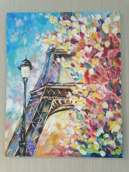 Картины акрилом на холсте Париж