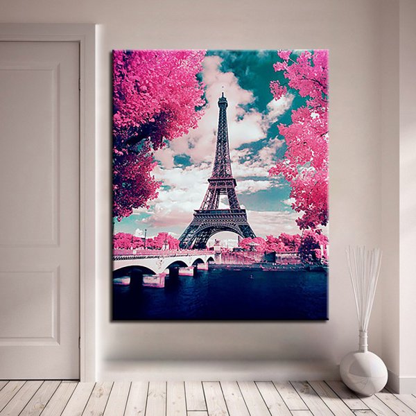 Париж маслом на холсте