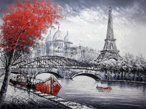 Картина по номерам Париж Эйфелева башня