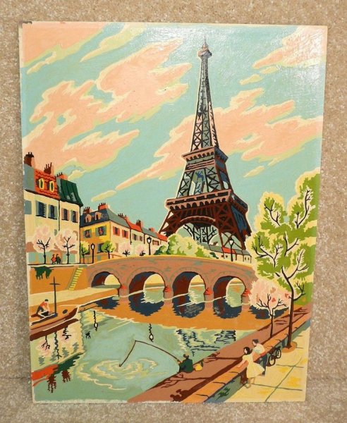 Париж картины гуашью