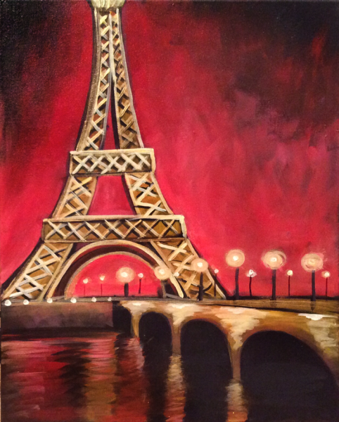 Париж акрилом