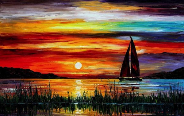 Леонид Афремов картина закат