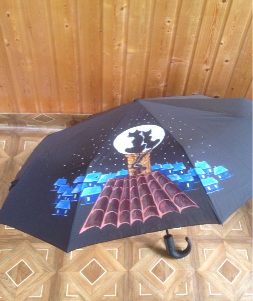 Зонт с ручной росписью