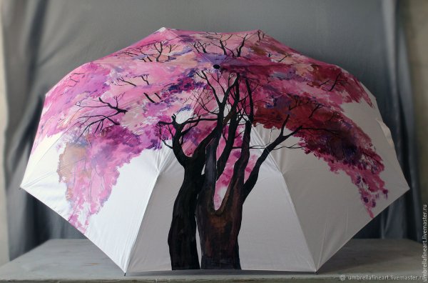 Рисунки на зонтах акрилом